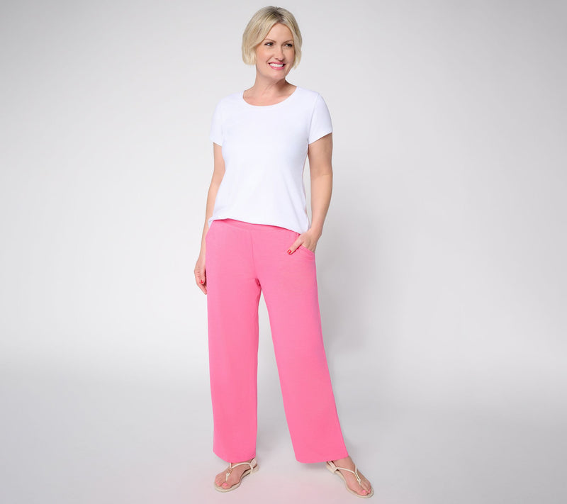 Belle by Kim Gravel Petite Slub Club Relaxed Pant — View 13