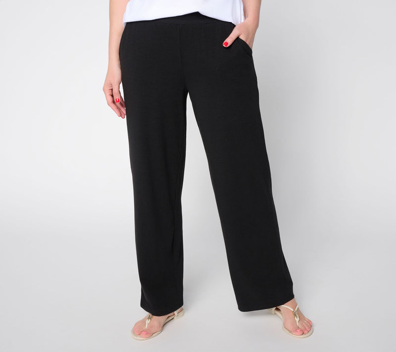Belle by Kim Gravel Petite Slub Club Relaxed Pant — View 3