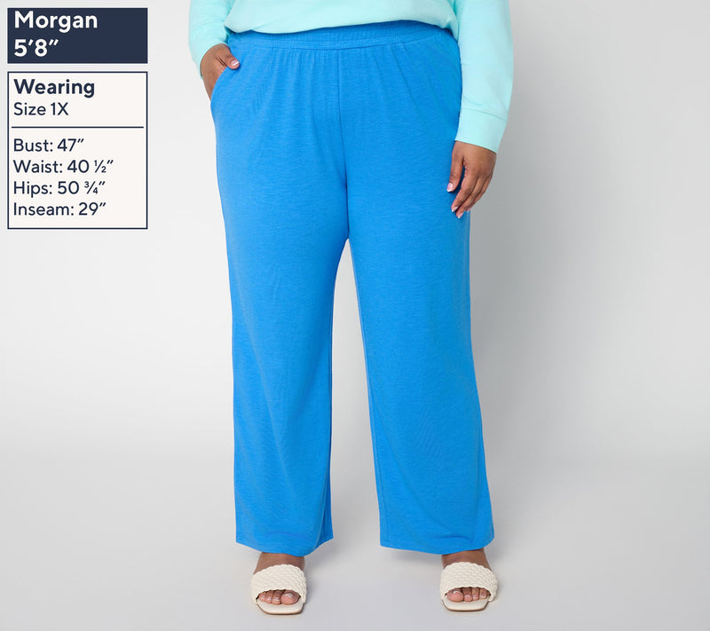 Belle by Kim Gravel Petite Slub Club Relaxed Pant — View 10