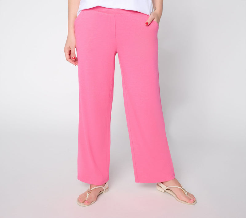Belle by Kim Gravel Petite Slub Club Relaxed Pant — View 5