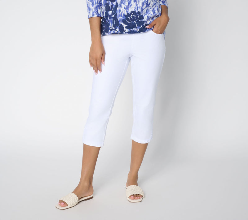Belle by Kim Gravel Petite Twill TripleLuxe Soutache Capri — Main view