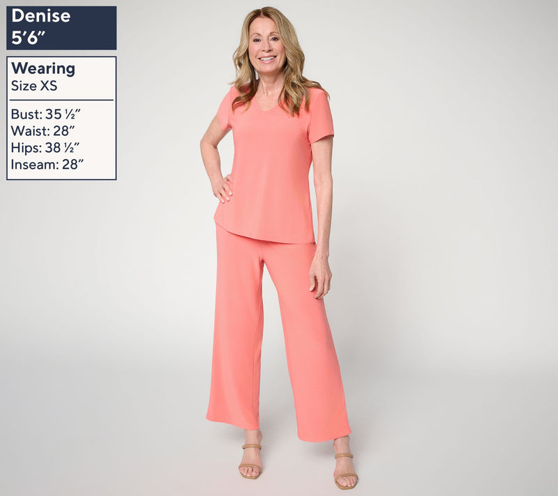 Attitudes by Renee Regular Como Jersey Top and Pant Set — View 9