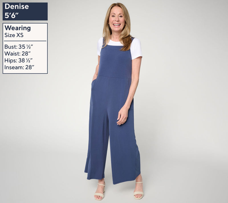 Attitudes by Renee Petite Como Jersey Overall Set — View 3