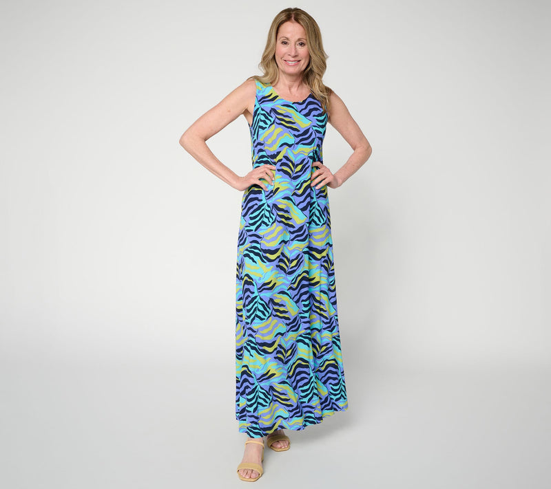 Attitudes by Renee Tall Como Jersey Illusion Waist Maxi Dress — View 5