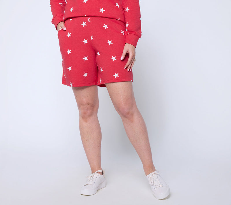 Liberty Belles by Kim Gravel Regular 7" French Terry Star Shorts — View 3