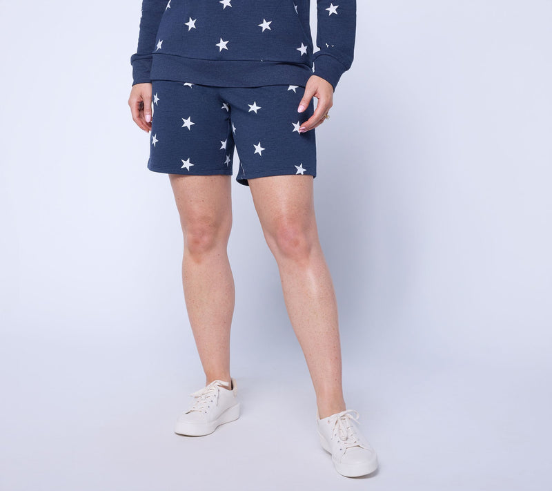 Liberty Belles by Kim Gravel Petite 6" French Terry Star Shorts — View 7