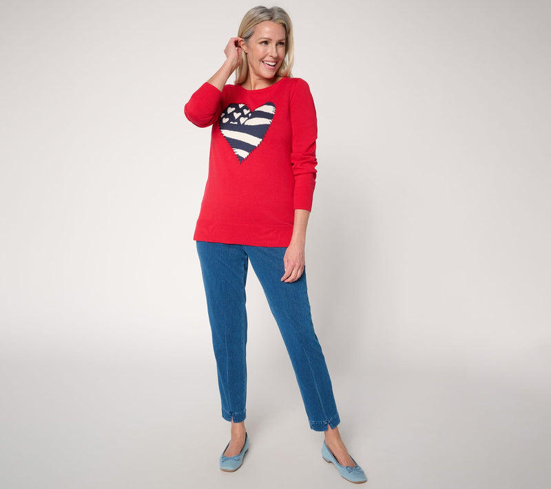 Liberty Belles by Kim Gravel Old Glory Topstitched Flag Sweater — View 5