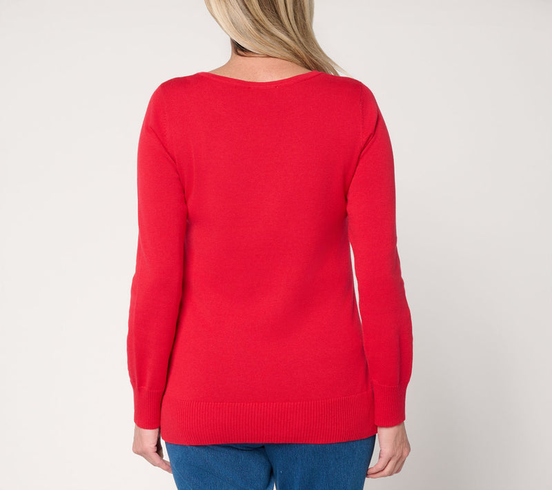 Liberty Belles by Kim Gravel Old Glory Topstitched Flag Sweater — View 4