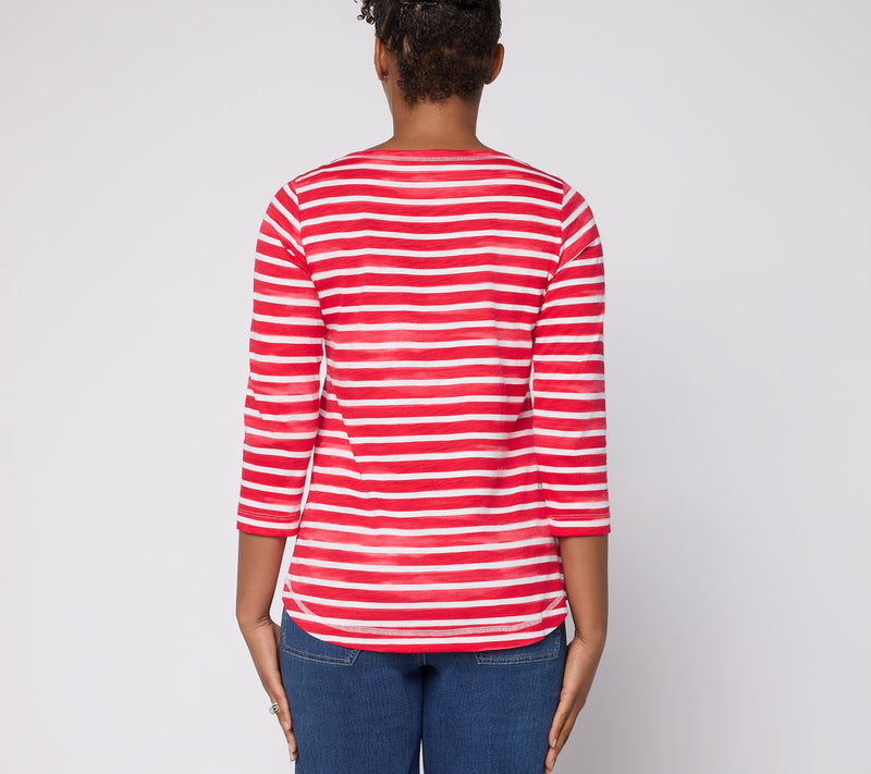 Liberty Belles by Kim Gravel The Stripe is Right Center Seam Top — View 4