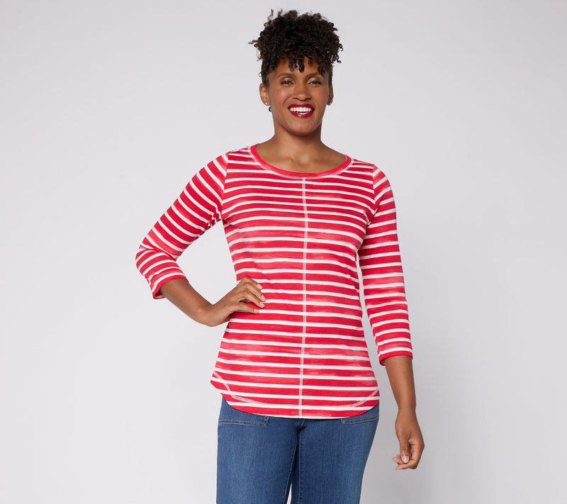 Liberty Belles by Kim Gravel The Stripe is Right Center Seam Top — View 14