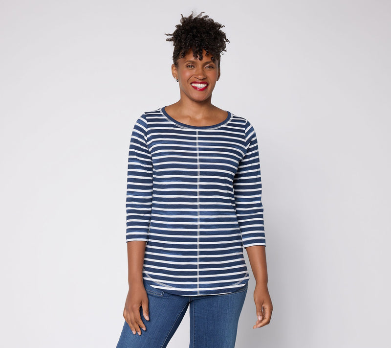 Liberty Belles by Kim Gravel The Stripe is Right Center Seam Top — View 16