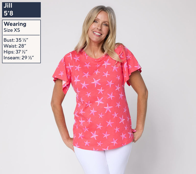 Liberty Belles by Kim Gravel Slub Knit Baby I'm a Starfish Top — View 3
