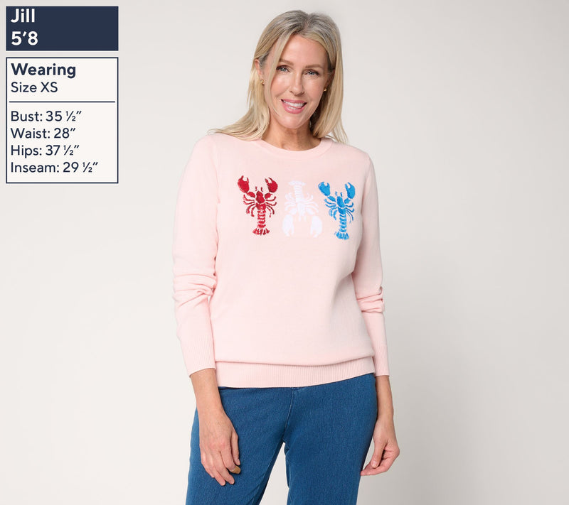 Liberty Belles by Kim Gravel Dockside Lobster Sweater — View 3