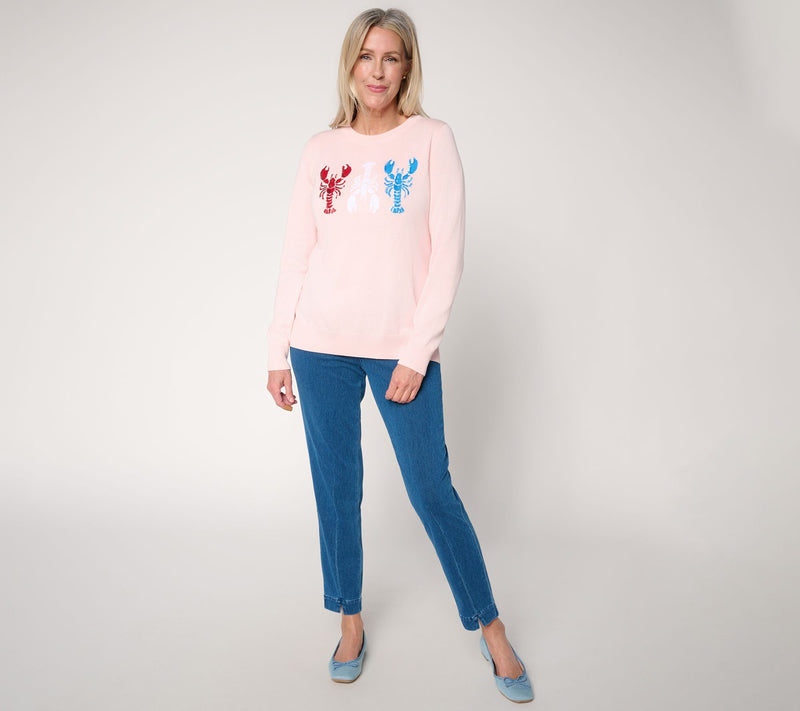 Liberty Belles by Kim Gravel Dockside Lobster Sweater — View 5