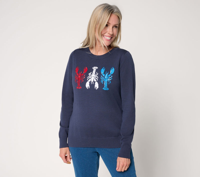 Liberty Belles by Kim Gravel Dockside Lobster Sweater — View 12