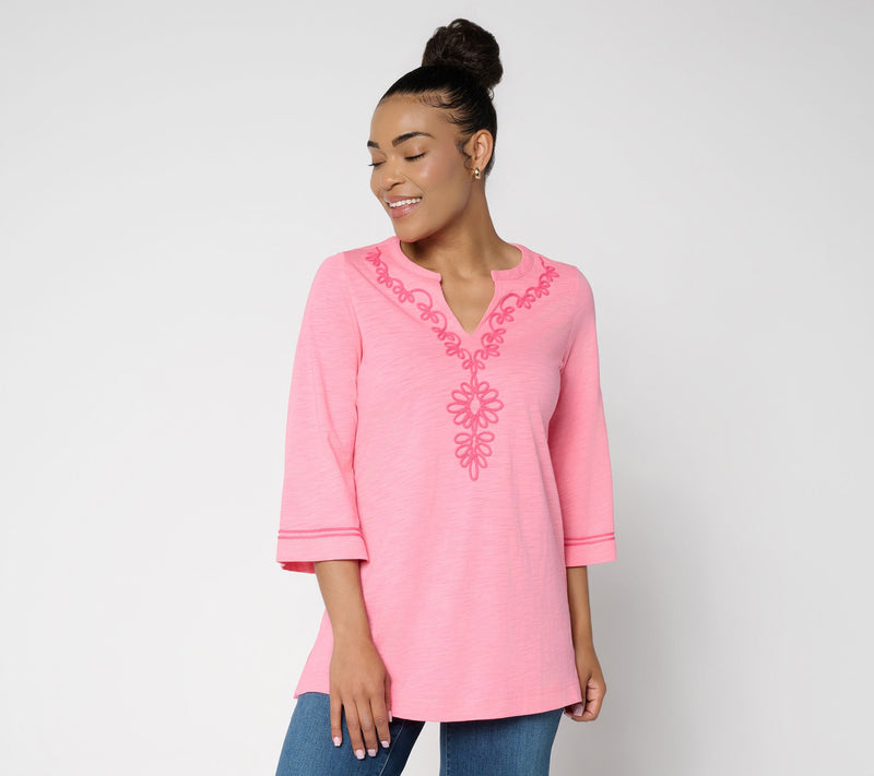 Belle by Kim Gravel Regular Slub Club Sassy Soutache Top — View 7