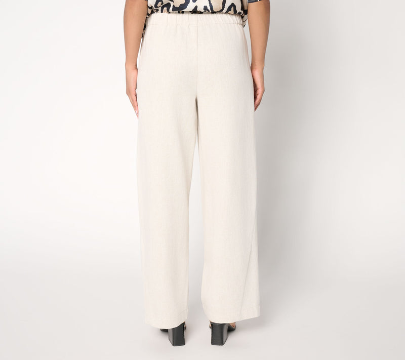 Earth by Aimee Kestenberg Regular Cotton Linen Wide-Leg Pants — View 8