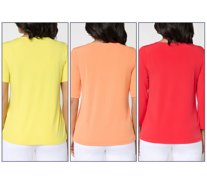 Susan Graver Essentials Liquid Knit Set of 3 Tops — View 12
