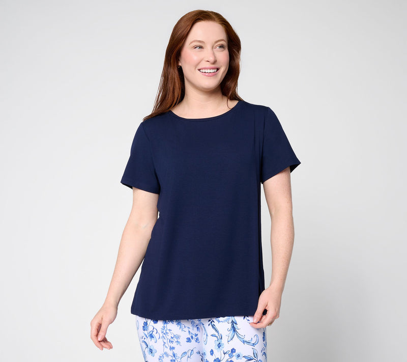Susan Graver Essentials Rayon Allure Knit Ballet A-Line Top — View 14