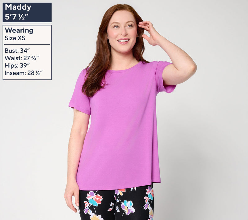 Susan Graver Essentials Rayon Allure Knit Ballet A-Line Top — View 5