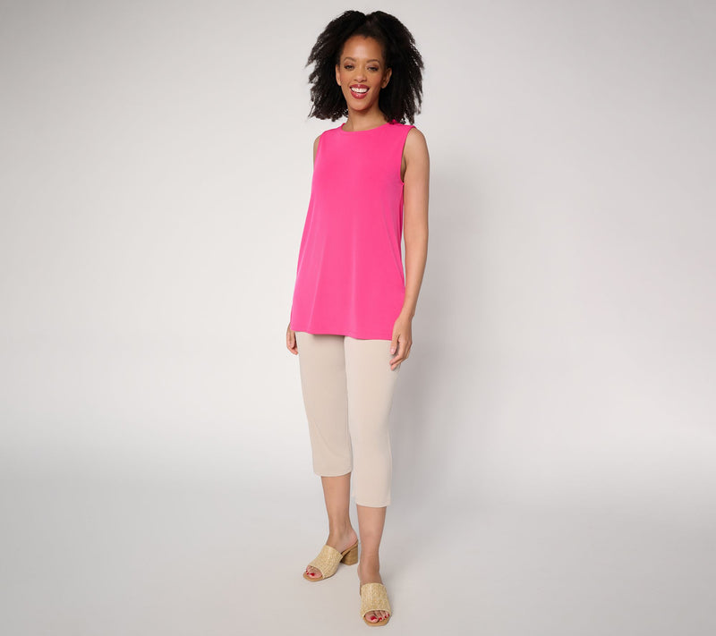 Susan Graver Essentials Petite Liquid Knit Sleeveless A-Line Tunic — View 6