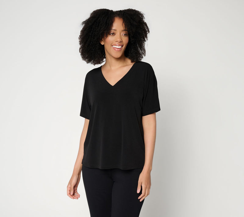 Susan Graver Essentials Liquid Knit Dolman Sleeve Top — View 12