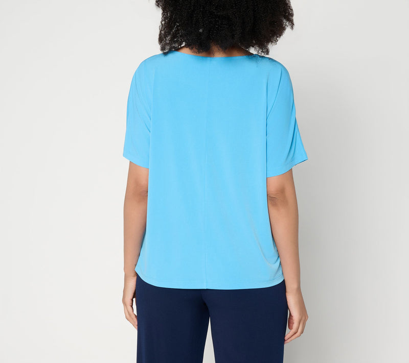 Susan Graver Essentials Liquid Knit Dolman Sleeve Top — View 4