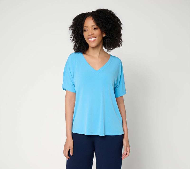Susan Graver Essentials Liquid Knit Dolman Sleeve Top — View 16