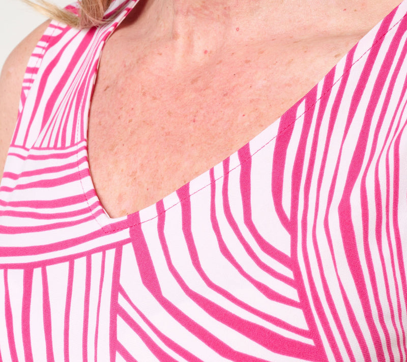 Susan Graver Print & Solid Liquid Knit Set of 2 Tank Tops — View 6