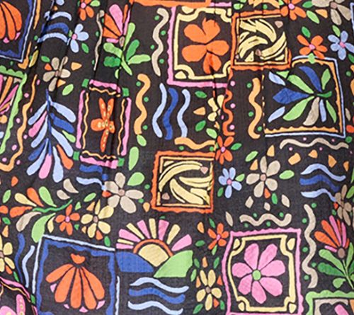 Susan Graver Printed Woven Henley Sleeveless Top — View 9