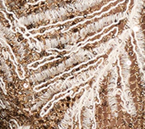 Susan Graver Metallic Open Stitch 3/4 Sleeve Cardigan — View 4
