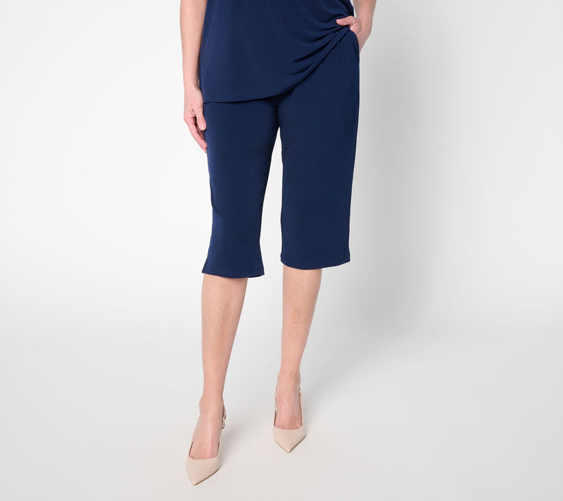 Susan Graver Petite Liquid Knit Straight-Leg Pedal Pusher — View 12