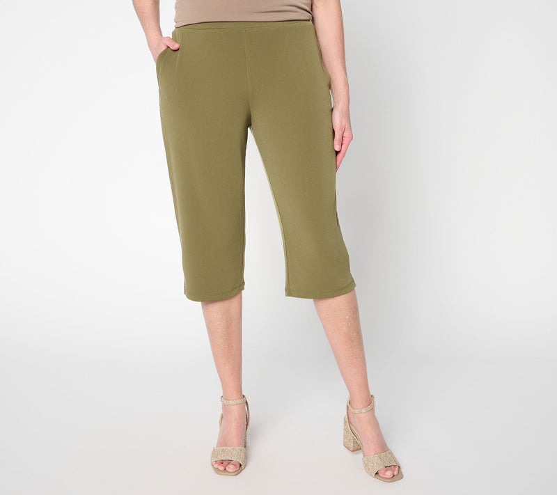 Susan Graver Petite Liquid Knit Straight-Leg Pedal Pusher — View 14