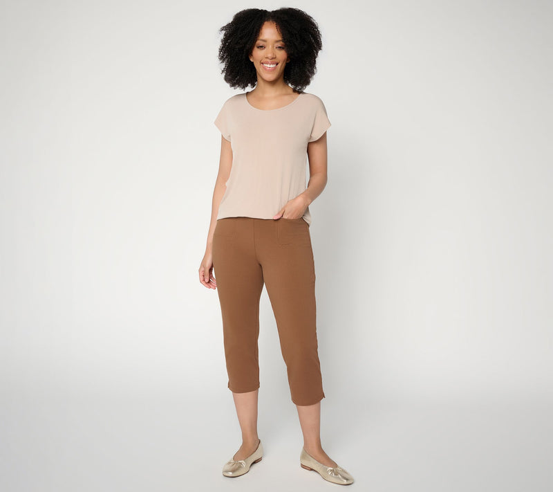 Susan Graver Weekend Regular Premium Stretch Slim Leg Capri Pants — View 13