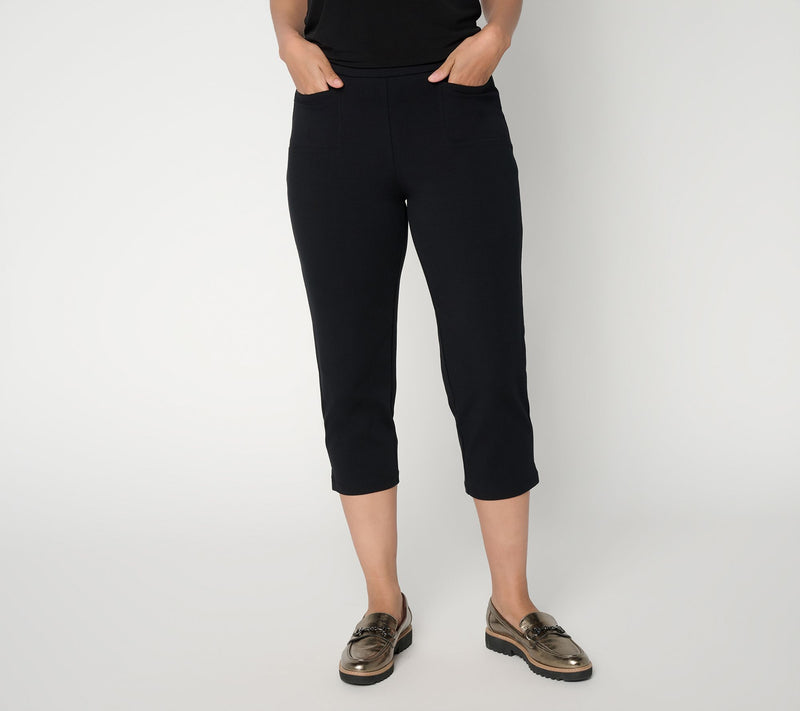 Susan Graver Weekend Regular Premium Stretch Slim Leg Capri Pants — Main view