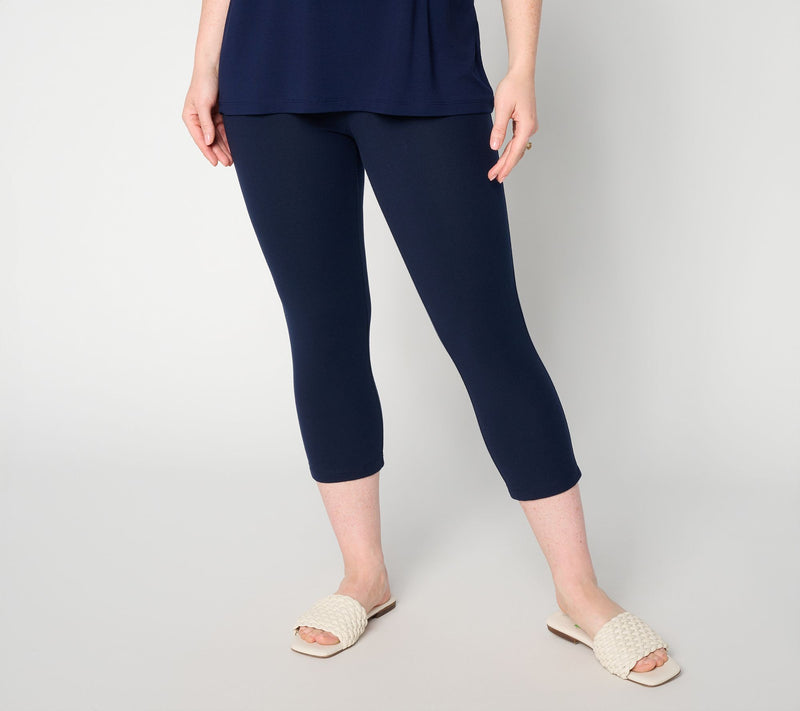 Susan Graver Weekend Regular Premium Stretch Aire Slim Leg Capri Pants — View 15