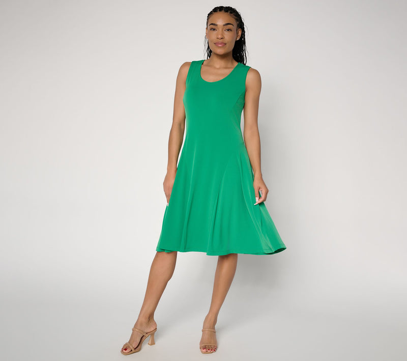 Susan Graver Petite Liquid Knit Sleeveless Dress — View 13