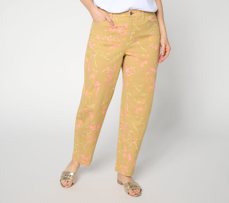 Peace Love World Petite Full Length Barrel Leg Denim — View 5