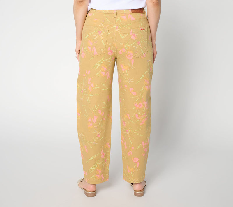 Peace Love World Petite Full Length Barrel Leg Denim — View 7