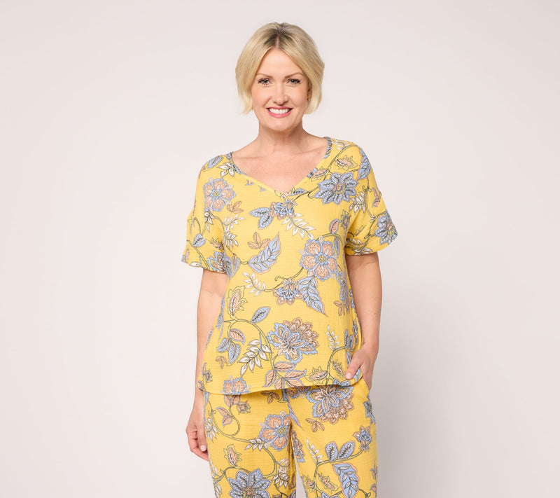Peace Love World Boheme Elbow Sleeve V-Neck Dolman Sleeve Top — View 14