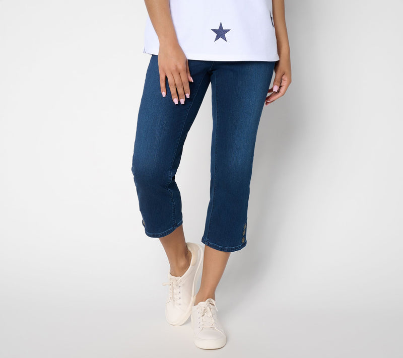 Belle by Kim Gravel Regular Denim TripleLuxe Anchor Jean — View 5