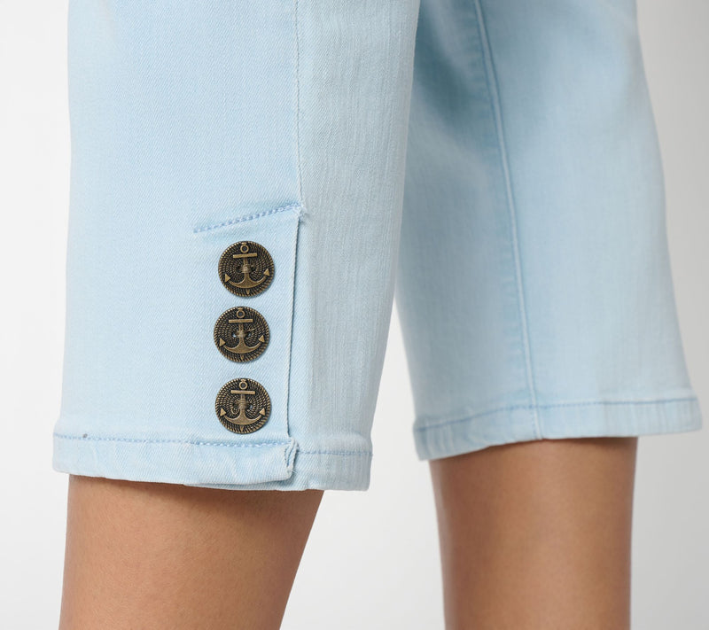 Belle by Kim Gravel Petite Denim TripleLuxe Anchor Jean — View 10