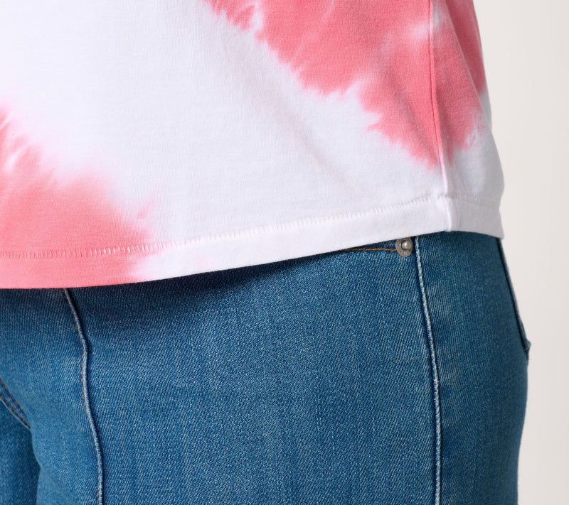 Anybody Cozy Knit Jersey Tie Dye Short Sleeve Top — View 6
