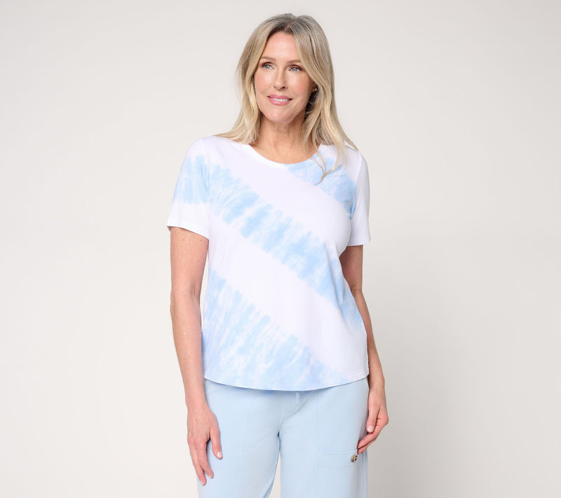 Anybody Cozy Knit Jersey Tie Dye Short Sleeve Top — View 13