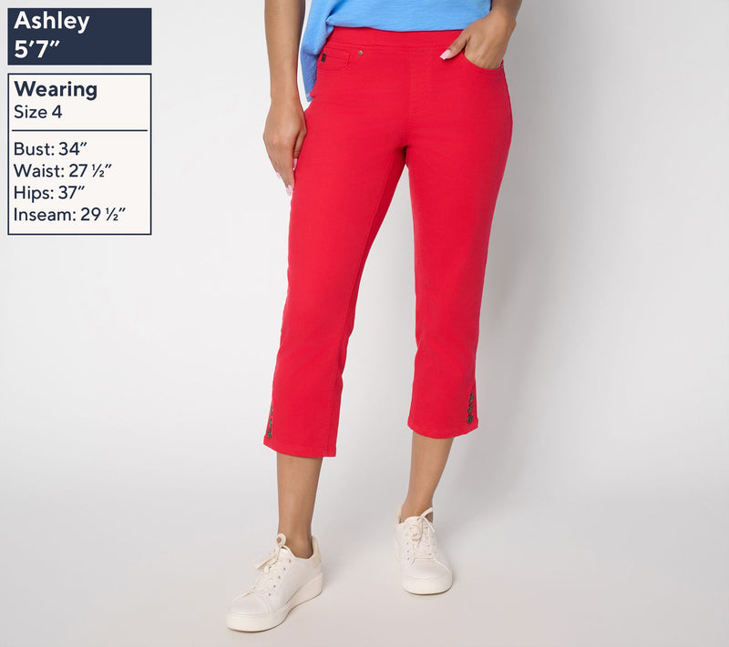 Belle by Kim Gravel Petite Twill TripleLuxe Anchor Jean — View 4