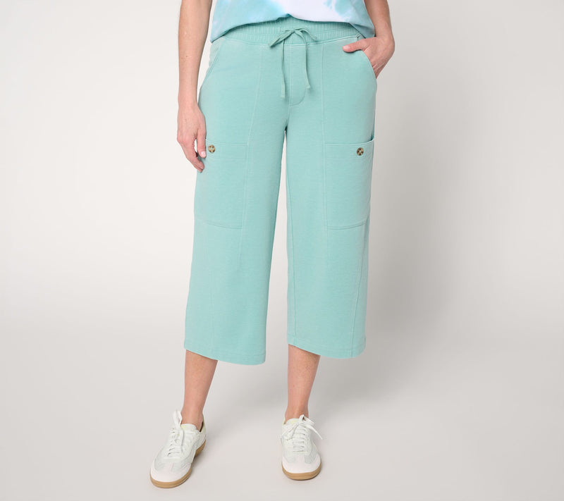 Anybody Tall Beach Wash French Terry Cargo Capri — View 12