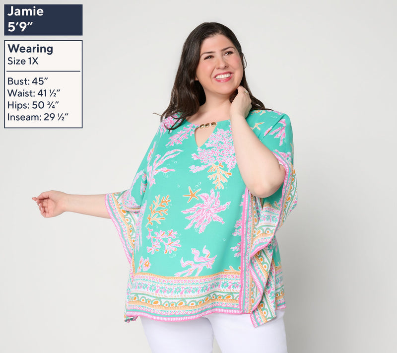 Belle Beach by Kim Gravel Beyond the Sea Poncho — View 2