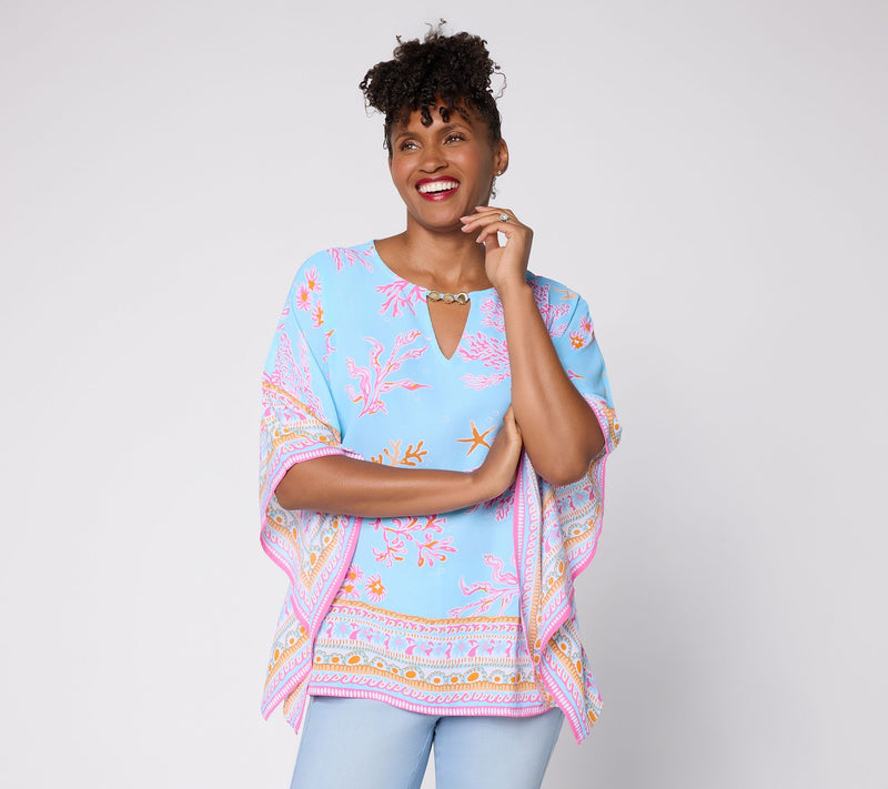 Belle Beach by Kim Gravel Beyond the Sea Poncho — View 12