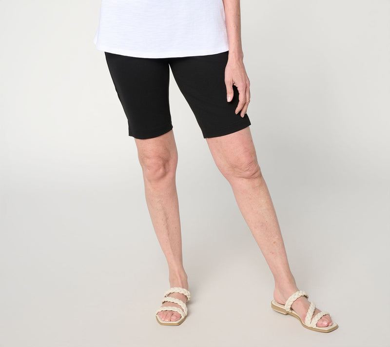 Belle by Kim Gravel Petite Ponte Hollywood Waist Bermuda Short — View 12