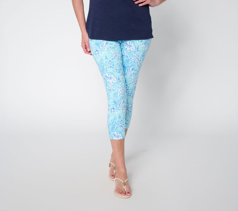 Belle Body by Kim Gravel Petite Athletic Jersey Capri Legging — Main view